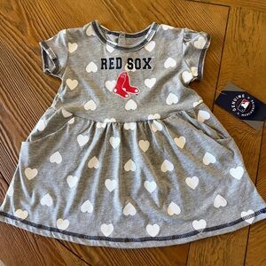 Red Sox Kids Casual Dress - Gray and White
